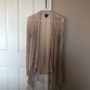 Beige and lace cardigan